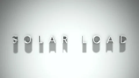 Solar load 3D title animation with shadows on a white background Stockbeeldmateriaal 297796798