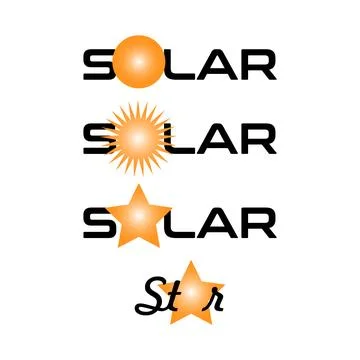 A solar logo Stock Illustration