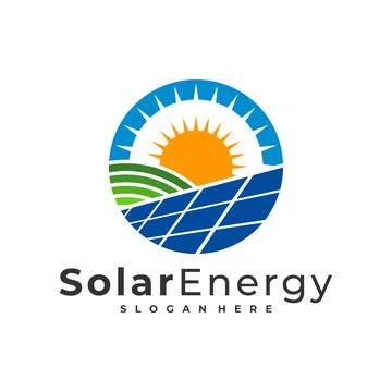 Solar logo vector template, Creative Sun energy logo design concepts Stock Illustration