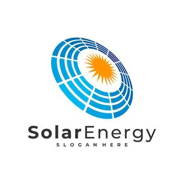 Solar logo vector template, Creative Sun energy logo design concepts Stock Illustration