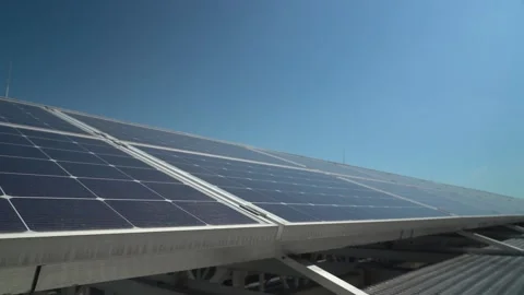 Solar module close up ground view Stockbeeldmateriaal 135826559