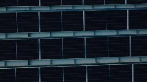 Solar module inspection from low altitude, for O&amp;M, asset management and Stock Footage 346165165