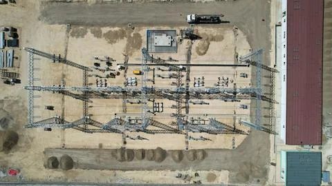 Solar modules in pv plant. Stock Photos