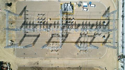 Solar modules in pv plant. Single axis tracker Stock Photos