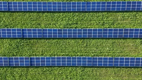 Solar panel from above Stock Footage 112752043