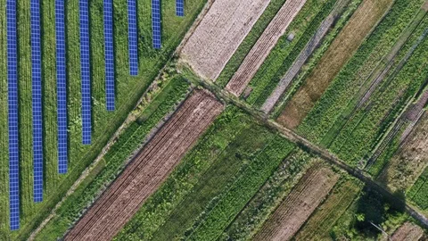 Solar panel from above Stock Footage 112752232