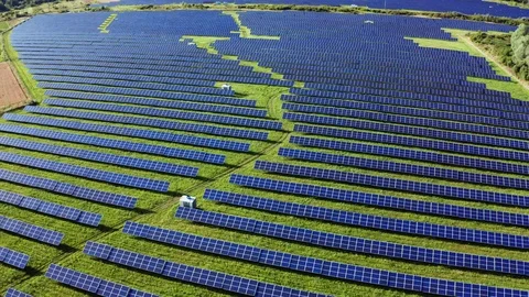Solar panel from above Stock Footage 112752434