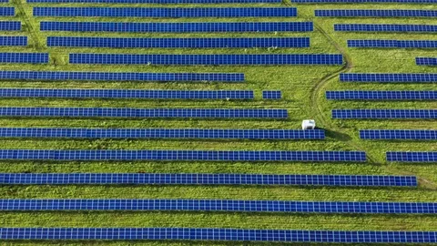 Solar panel from above Stock Footage 112752445