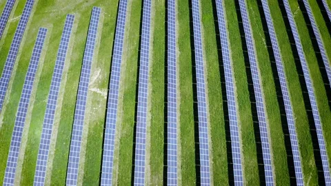 Solar panel from above 스톡 동영상 145023811