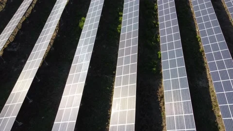 The solar panel absorbs sunlight Video stock 162865658