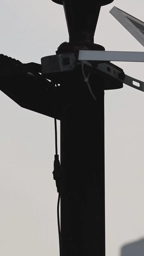 Solar Panel Adjustment Sequence Stock Footage 305425703