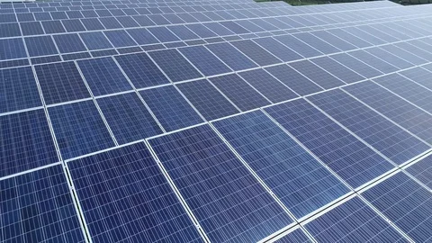 Solar panel aerial view ,drone view Stock Footage 105167506
