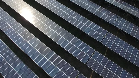 Solar panel aerial view Stock Footage 83979756