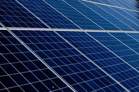 Solar panel, alternative electricity source, concept of sustainable resources Stock Photos