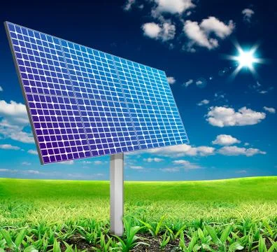 Solar panel for alternative energy and power Stock Illustration