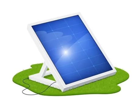 Solar panel for alternative energy. Ecological system. Stock Illustration