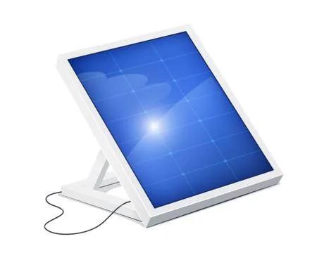 Solar panel for alternative energy. Ecological system. Stock-Illustration