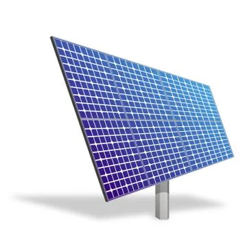 Solar panel for alternative energy isolated on white. ecological power. Stock Illustration