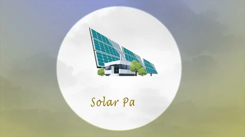 SOLAR PANEL ANIMATION CLIP, part  8 Video stock 141953893