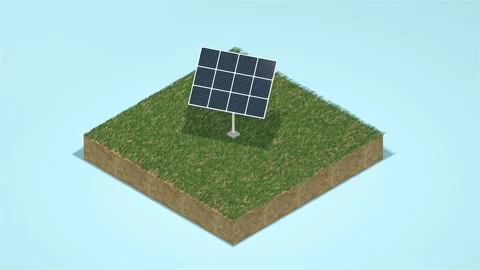 Solar Panel Animation Video stock 255524864