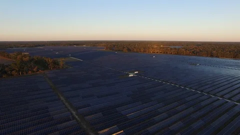 Solar Panel Array 1 Stock Footage 127932357