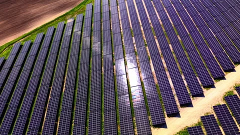 Solar panel array close up, Bulgaria Stock-Footage 337201350