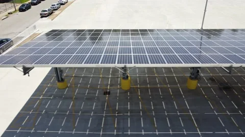 Solar Panel Array Stock Footage 158894793