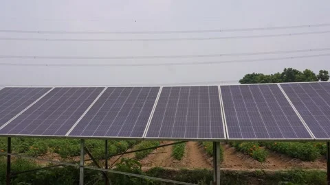 Solar Panel Array Stock Footage 333919997