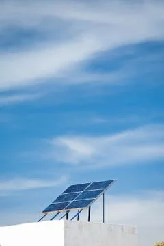 Solar panel array Stock Photos