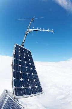 Solar panel array Stock Photos