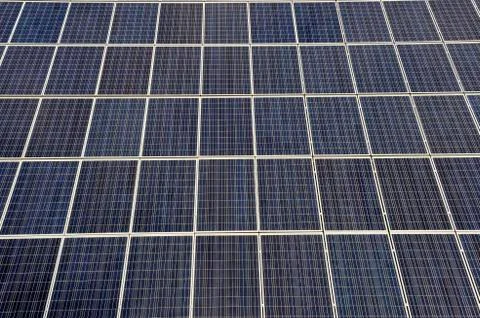 Solar panel array Stock Photos