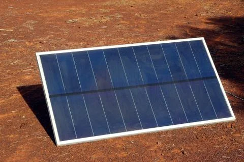 Solar panel in the australian bush Stock Photos