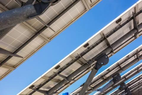 Solar panel back Stock Photos