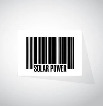 Solar panel barcode sign concept Illustration
