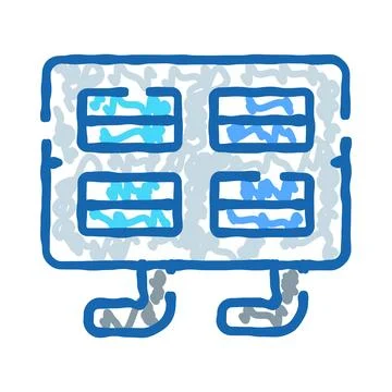 Solar panel battery icon storing clean energy Stock Illustration