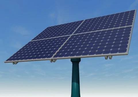 Solar panel blue sky Stock Illustration