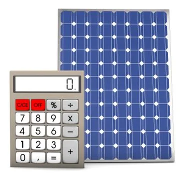 Solar panel calculator Stock Illustration