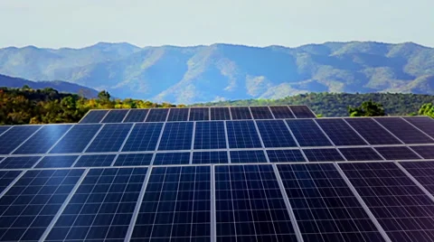 Solar panel with camera crane up 動画素材 66522832