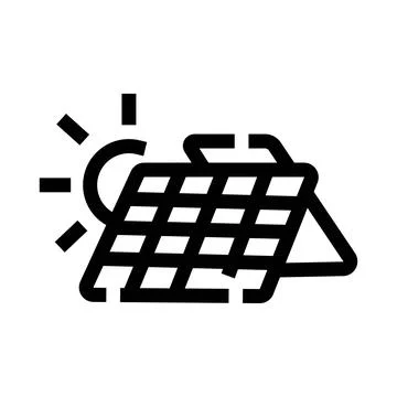 Solar panel capturing sun energy for sustainable power Stock Illustration