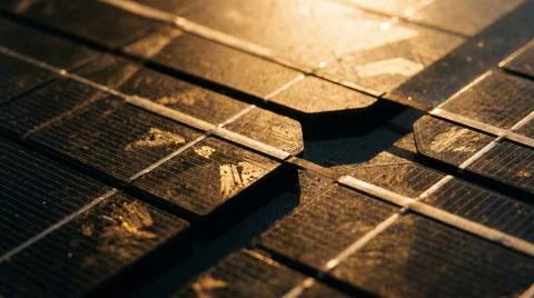 Solar Panel Cell Detail 스톡 사진
