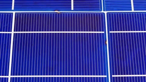 Solar panel cell elements components, macro view Stock-Fotos