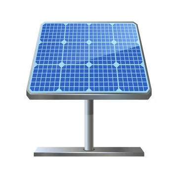 Solar Panel Cell on White Background. Vector Stock Illustration