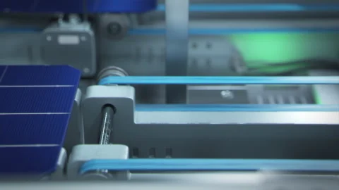 Solar Panel Cells on Conveyor Line Vidéo 241215481