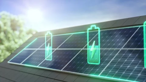Solar Panel Charging Concept Stock Footage 264158193