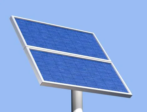 Solar panel on a clear summer day Stock Illustration