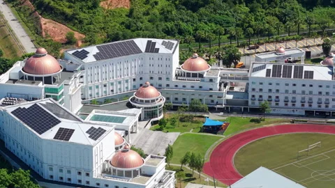 Solar panel close up Smart city in Bandar Sri Sendayan, Malaysia - July 11 2025 Stock Footage 312849351
