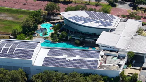 Solar panel close up Smart city in Bandar Sri Sendayan, Malaysia - July 11 2025 Stock Footage 312849889