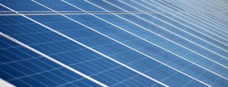 Solar panel closeup with texture and lines. Solar energy with renewable ele.. Stock Photos