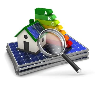 Solar panel concept 3d illustration Stock Illustration