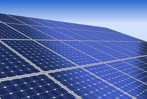 Solar panel concept 3d illustration Stock Illustration